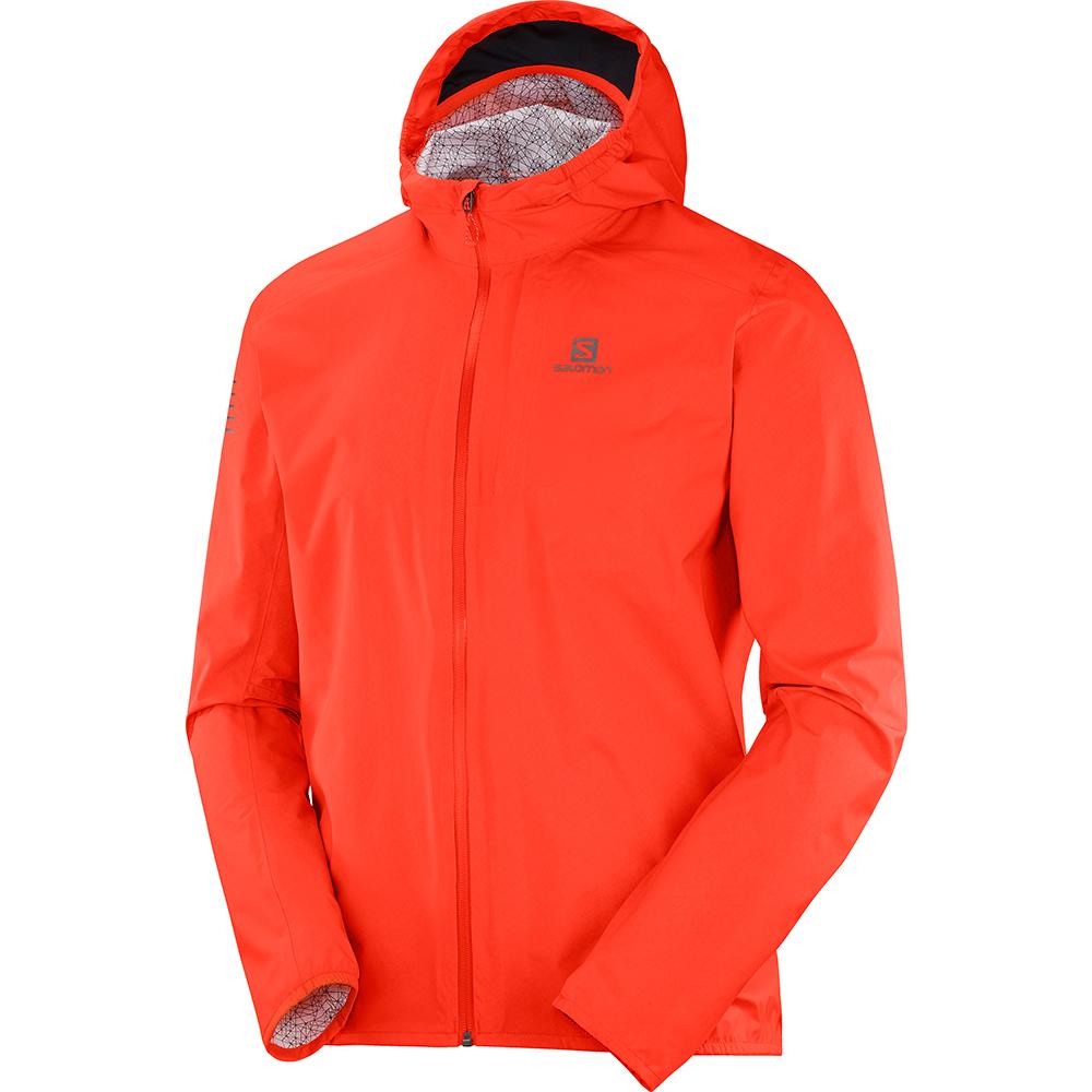 Salomon Singapore Mens Jackets - BONATTI WP JKT M Orangered | 78169-ICMA